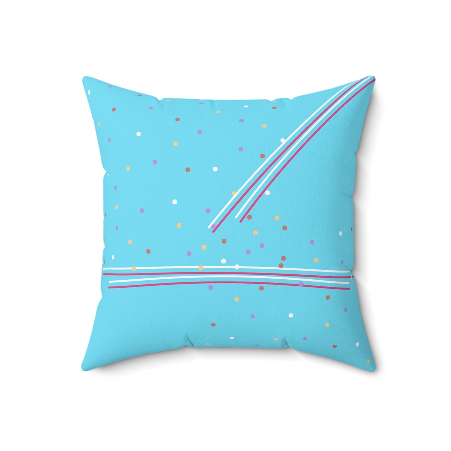 Polka Dot Thoughts | Square Pillow | Blue - Totally Bri LLC