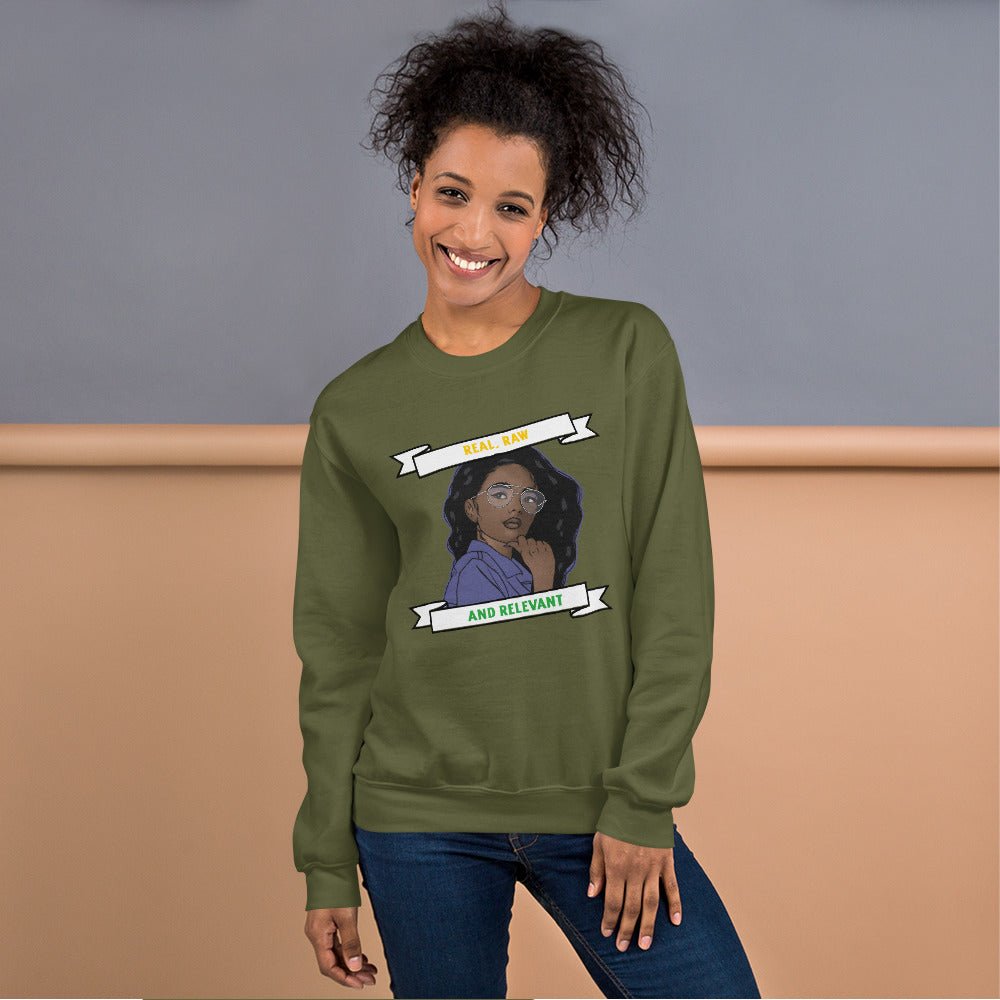 Real, Raw, & Relevant | Sweatshirt - Totally Bri LLC