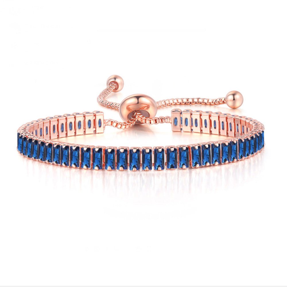 Women's Rose Gold Bracelet | Customizable Crystal Birthstone - Totally Bri LLC