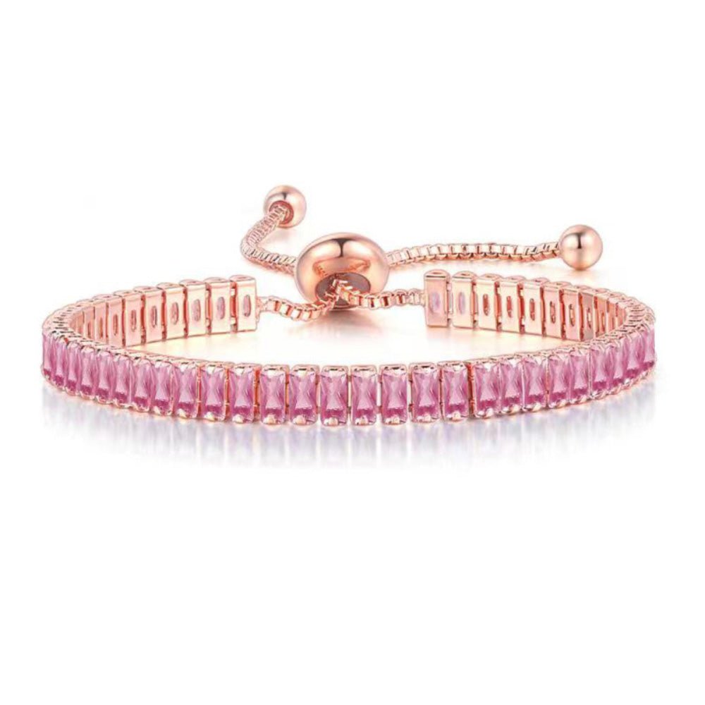 Women's Rose Gold Bracelet | Customizable Crystal Birthstone - Totally Bri LLC