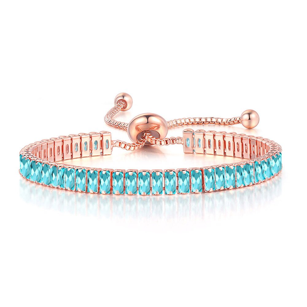 Women's Rose Gold Bracelet | Customizable Crystal Birthstone - Totally Bri LLC