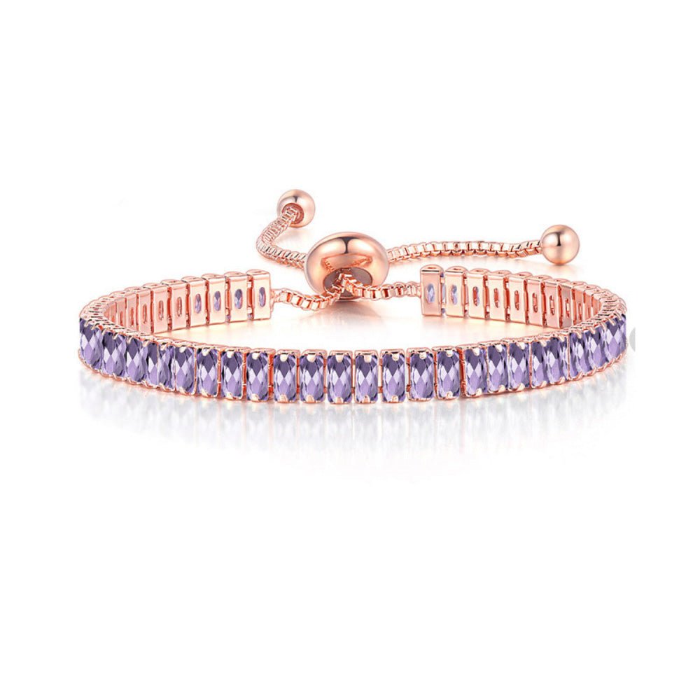 Women's Rose Gold Bracelet | Customizable Crystal Birthstone - Totally Bri LLC